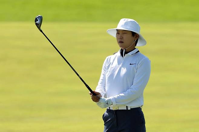 11일(한국시간) 미국 뉴저지주 저지시티의 리버티 내셔널GC에서 열린 LPGA 투어 미즈호 아메리카스오픈 3라운드 6번 홀에서 두 번째샷을 날리기 위해 얼라인먼트를 하고 있는 이소미. AFP연합뉴스   ㅂㄴ qjs 에서 보기 4개에 버디 3개를 묶어 1오버파 73타를 쳤다.