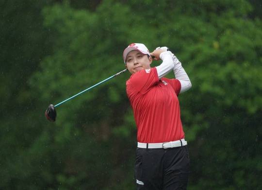 김효주의 1라운드 경기 모습. 사진[연합뉴스]