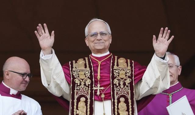 제267대 교황으로 선출된 미국의 레오 14세. 연합뉴스
