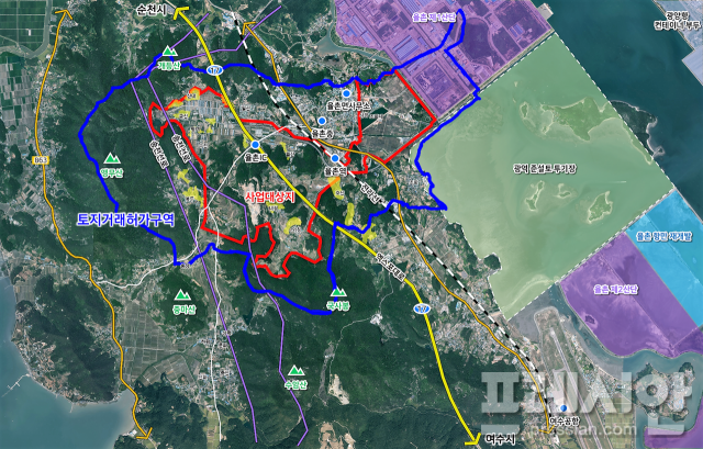 ▲여수 율촌지구 현황도ⓒ전라남도ⓒ