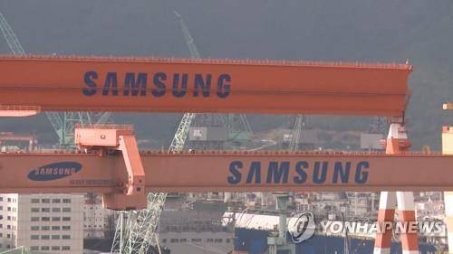 삼성중공업 크레인 [연합뉴스 자료사진]