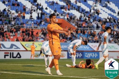제주 유리 조나탄의 골 세리머니 모습. [한국프로축구연맹 제공. 재판매 및 DB 금지]