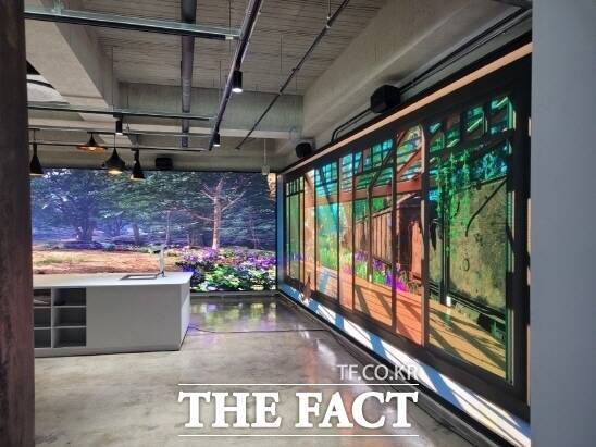 경기 파주시가 12일 금촌어울림센터 내에 개관한 '디엠지(DMZ) 야생화체험관' 모습 /파주시