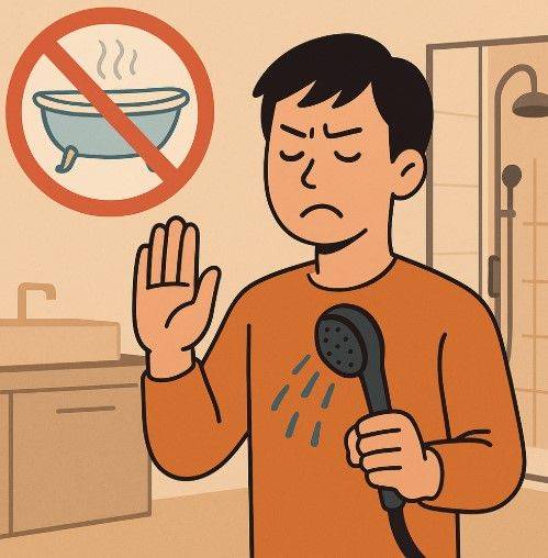 욕조 목욕 대신 샤워 부스를 선호하는 일본 MZ 세대를 표현한 챗GPT 일러스트. 오픈AI 제공