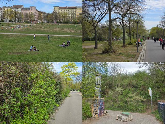 지난달 13일 독일 베를린 괴를리처 공원 곳곳을 촬영한 사진. 약 2년 전 집단 강간 추정 사건이 해당 공원에서 발생하면서 '폐쇄회로(CC)TV를 설치하자'는 목소리가 커졌지만 해당 공원에서 CCTV를 찾기는 어려웠다. 베를린=신은별 특파원