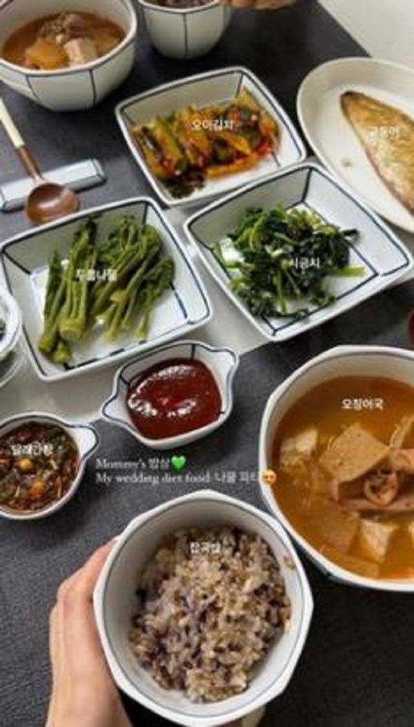 아이린이 공개한 다이어트 식단./사진=아이린 인스타그램 캡처