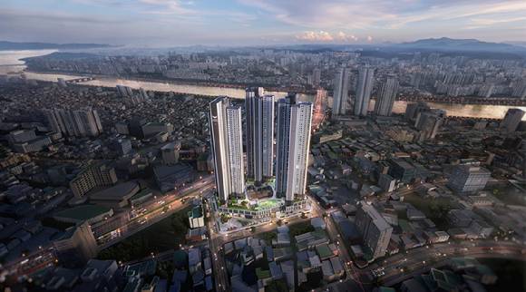 번영로 롯데캐슬 센트럴스카이 조감도. [사진=롯데건설]