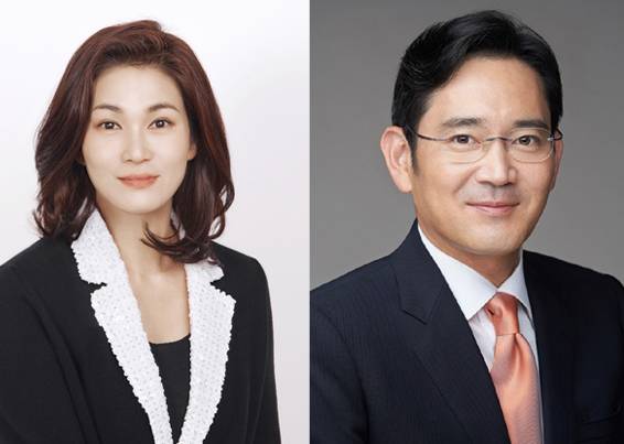 이서현 삼성물산 전략기획담당 사장과 이재용 삼성전자 회장.