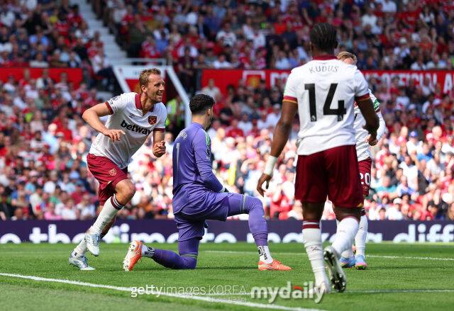 맨유와 웨스트햄의 경기장면/게티이미지코리아
