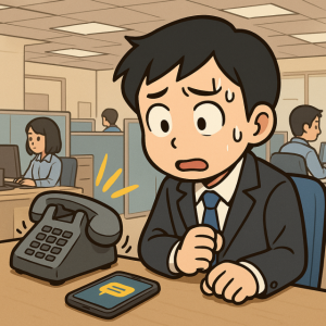 최근 일본 기업에서 전화 응대에 부담을 느끼는 젊은 직장인이 늘고 있다/AI 이미지