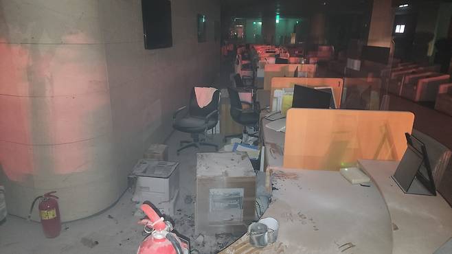 병원 1층 화재 [대전유성소방서 제공. 재판매 및 DB 금지]