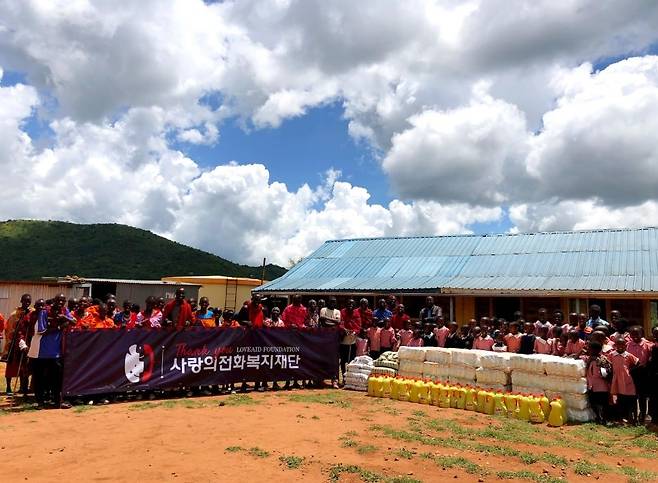 케냐 올로세이키 지역서 아동 대상 지원 활동하는 사랑의전화 복지재단 [사랑의전화 복지재단 제공. 재판매 및 DB 금지]