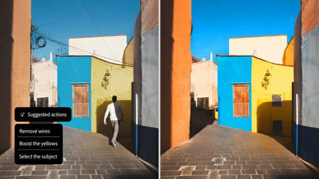 포토샵 액션 패널서 작동하는 AI 에이전트 기능 화면. (사진=어도비)