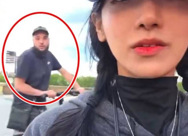 한국인 스트리머가 프랑스 남성에게 공격 당하는 모습. 서경덕 교수 SNS