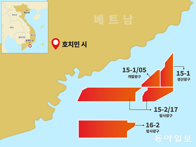 베트남 동남부 해역에서 SK어스온이 자원 탐사 및 개발 등에 나선 지역. SK어스온 제공