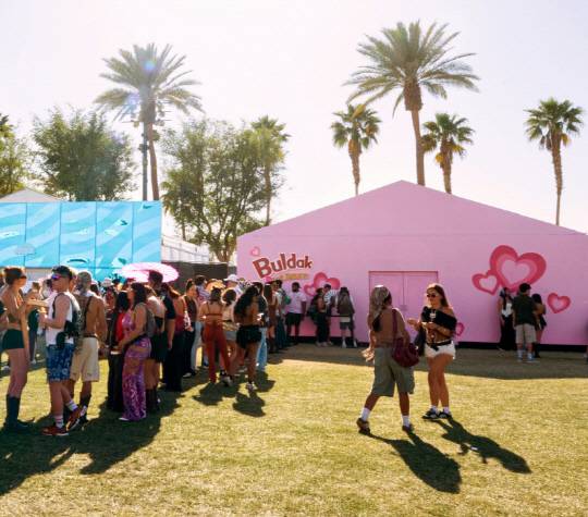 삼양식품 불닭, 코첼라 부스 전경(삼양식품 제공)