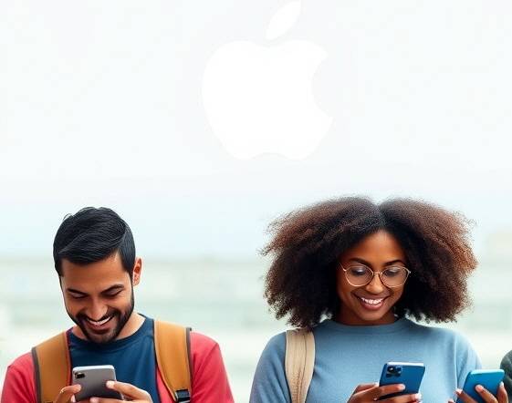 아이폰 사용자 (AI로 이미지 생성)