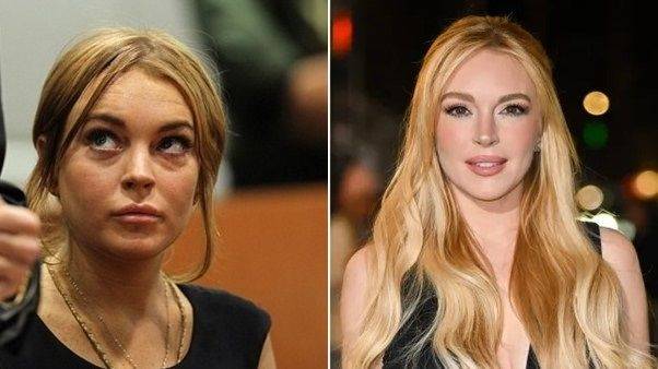 린제이 로한의 2010년 모습(왼쪽)과 2024년 며=모습. [AFP 연합뉴스·SNS]