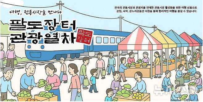 [서울=뉴시스] 팔도장터관광열차 포스터. (사진= 소상공인시장진흥공단 제공)