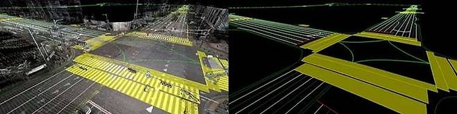 [서울=뉴시스] 정부가 구축한 정밀도로지도 예시 (사진=국토지리정보원) *재판매 및 DB 금지