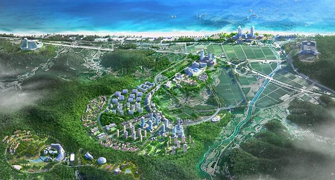 강원경제자유구역 망상지구 조감도. 강원경제자유구역청 제공