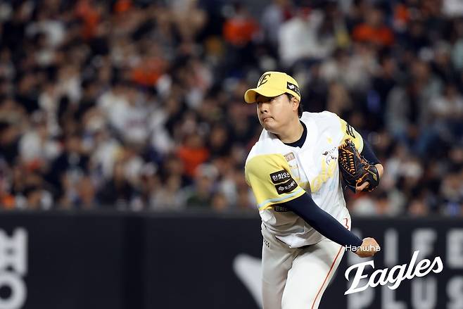 13일 대전 두산전에 구원 등판한 한승혁. 한화 이글스 제공
