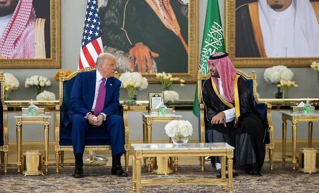 사우디를 방문한 트럼프 미국 대통령