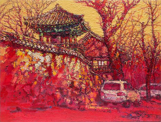 박계현作 ‘산사-노을’