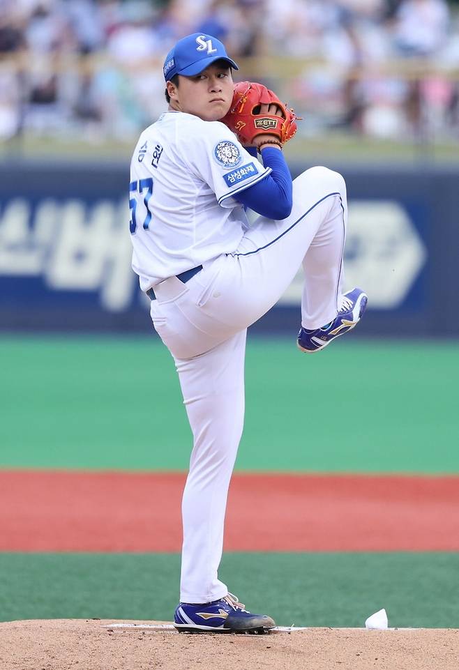 이승현이 13일 포항 KT전에서 투구를 펼치고 있다. 사진 | 삼성 라이온즈
