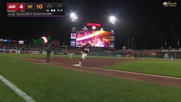 홈런을 때리고 베이스를 돌고 있는 이정후. ⓒNBC 스포츠