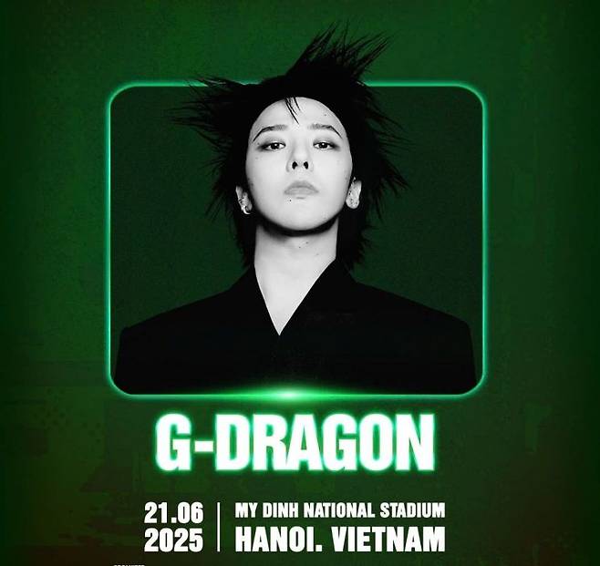 지드래곤이 6월 21일 베트남 하노이 미딘 국립경기장(My Dinh National Stadium)에서 열리는 '케이스타 스파크 인 베트남 2025'(K-STAR SPARK IN VIETNAM 2025)에 출연한다. 갤럭시코퍼레이션