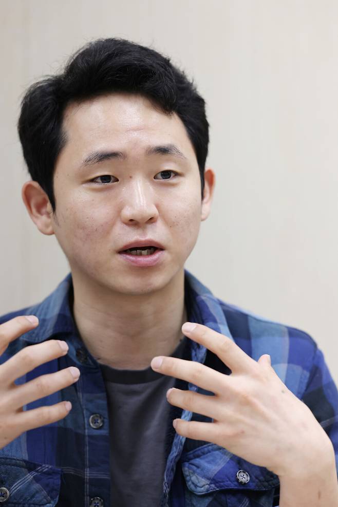 조기현 엔(N)인분 대표가 2025년 4월28일 월요일 서울 마포구 한겨레 사옥에서 한겨레21과 인터뷰하고 있다. 류우종 기자 wjryu@hani.co.kr