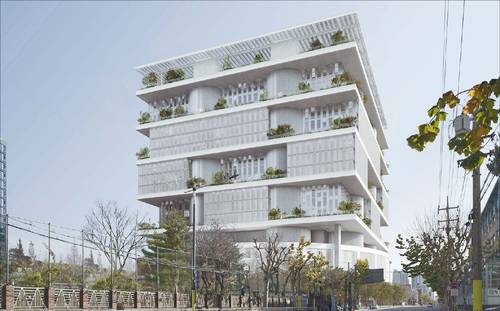 크래프톤은 현재 성수동 일대 부동산을 매입하며 ‘크래프톤 클러스터’를 구축하고 있다. 사진은 크래프톤 신사옥 조감도. (데이비드 치퍼필드 아키텍처 제공)