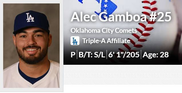 ▲ 감보아는 메이저리그 경력은 없지만 시속 155km의 빠른 공을 던질 수 있는 좌완 파이어볼러다 ⓒMilb.com