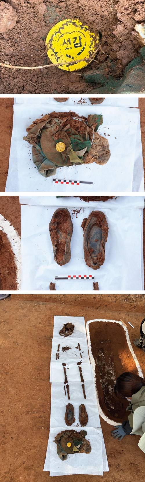 98호 분묘에서 출토 된 유해 및 유품. /경기도 제공