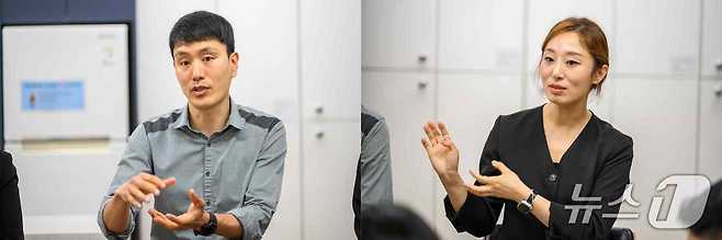 주진완 덕성여중 국어 선생님(왼쪽)과 윤혜경 사회 선생님(애플 코리아 제공)/뉴스1