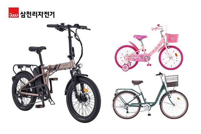 삼천리자전거 팬텀 Q 네오 플러스(왼쪽) 캐치! 티니핑 자전거(오른쪽 위) 레스포 루시아 이미지. 삼천리자전거 제공