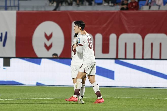 ▲수원FC와의 코리아컵 16강에서 선취골을 넣은 문민서 [광주FC]