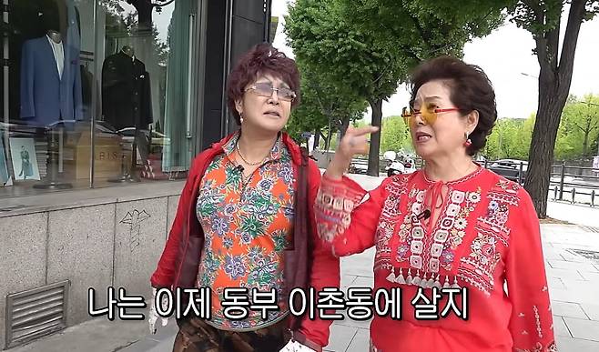 서울 용산 투어에 나선 배우 선우용여와 유튜버 랄랄. /사진=유튜브 채널 '순풍 선우용여' 캡처