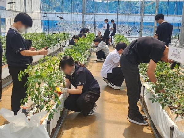 여주자영농업고 수업장면. 박화선기자