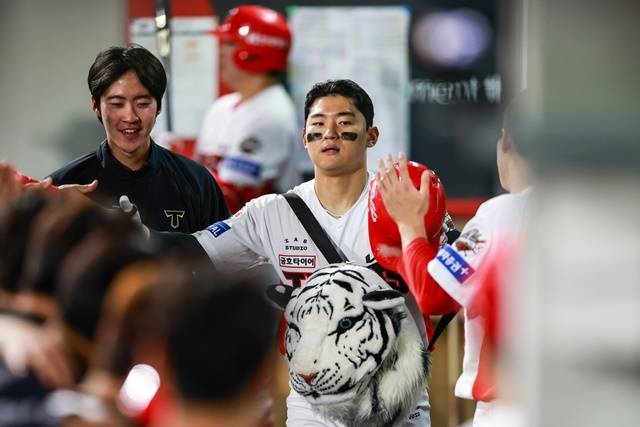 15일 광주 롯데전에서 홈런을 친 김도영. 사진=KIA 제공