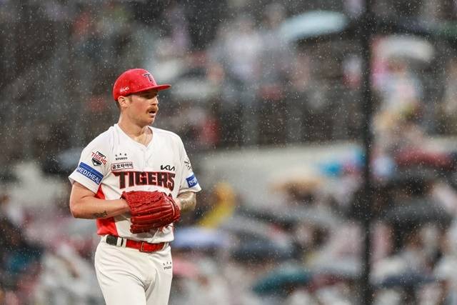 15일 광주 롯데전에서 승리를 챙긴 올러. 사진=KIA 제공