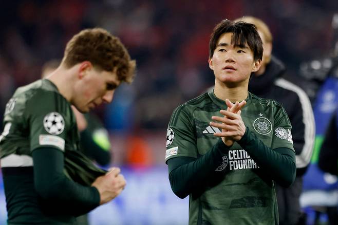 양현준이 두 달 만에 득점을 터트렸다. 사진은 2024-25시즌 셀틱에서 활약 중인 양현준의 모습. /사진=로이터