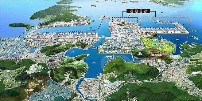 [창원=뉴시스] 강경국 기자 = 진해신항 조감도. (사진=창원시청 제공). 2025.05.15. photo@newsis.com *재판매 및 DB 금지