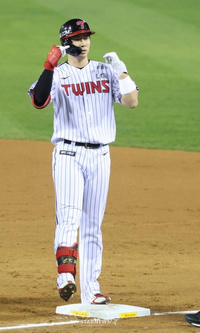 홍창기. /사진=김진경 대기자