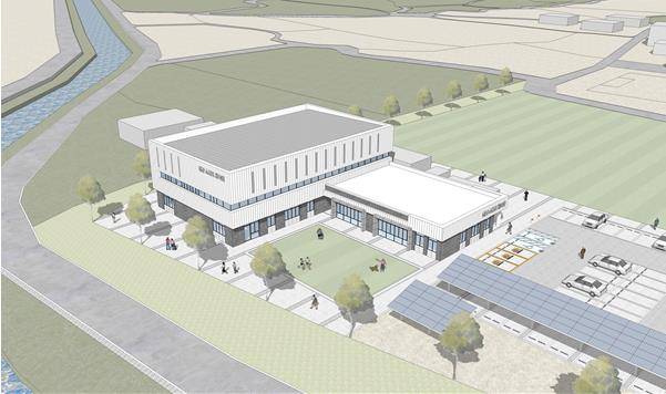 음성군 원남묜에 소규모체육관 건립사업이 진행된다. 사진은 원남 소규모체육관 건립사업 조감도. 음성군 제공