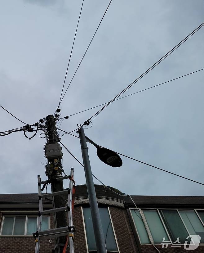 공중케이블 정비 후 모습.(양천구청 제공)