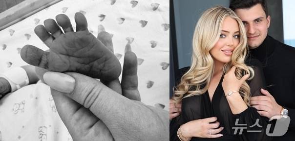 도널드 트럼프 미국 대통령의 차녀 티파니 트럼프(31)가 출산 사실을 공개했다. 티파니가 올린 인스타그램 사진 및 티파니와 그의 남편 마이클 불로스.(인스타그램 갈무리).