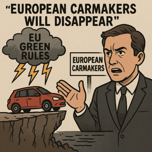 유럽 완성차의 경고 (사진=챗GPT활용)