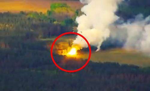 드론 공격에 파괴되는 러시아군의 부크-M3 / 엑스 @SOF_UKR 영상 캡처